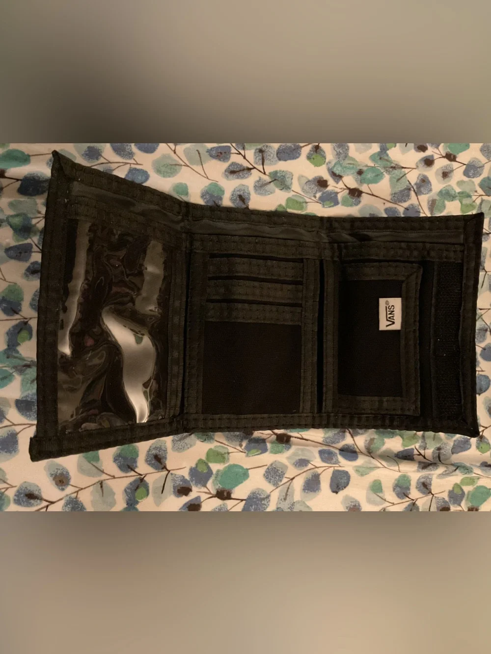 New Vans Black Wallet with White Checkerboard Logo